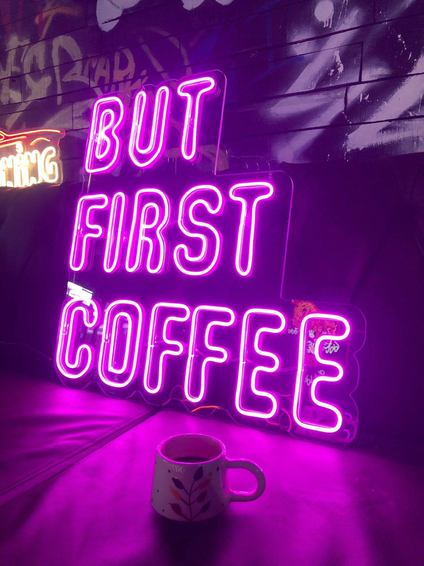 But First, Coffee Neon Dekor