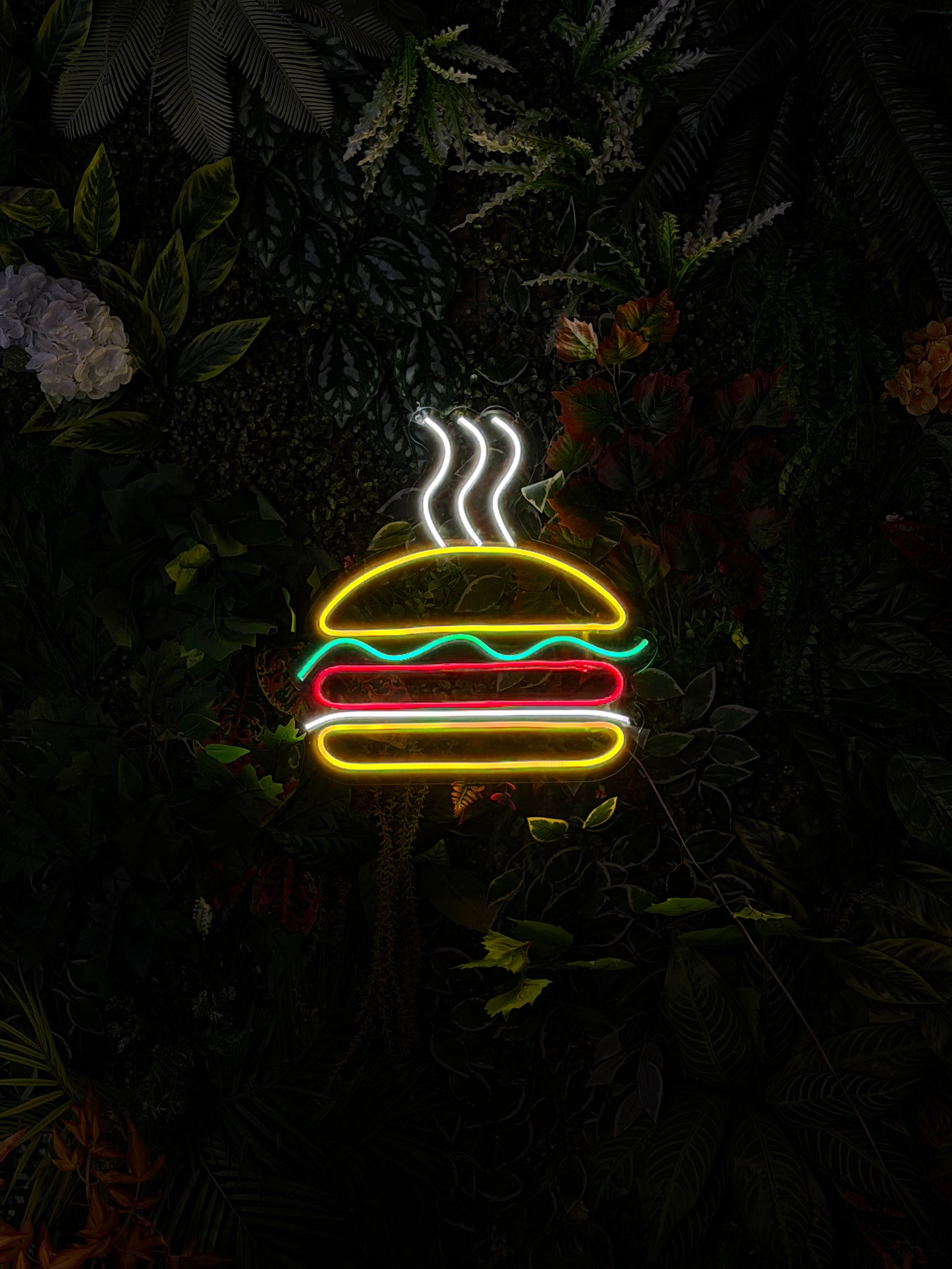 Hamburger Neon Tabela