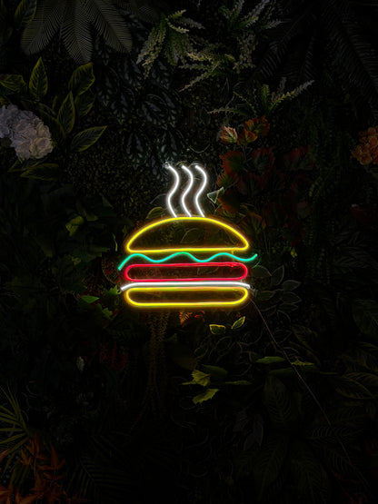 Hamburger Neon Tabela