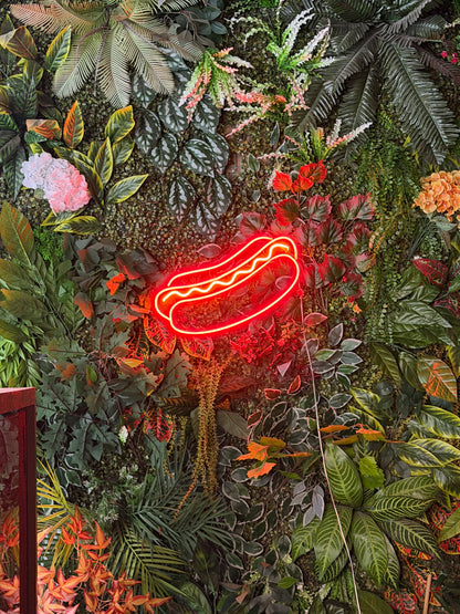 Hatdog Fast Food Neon Tabela