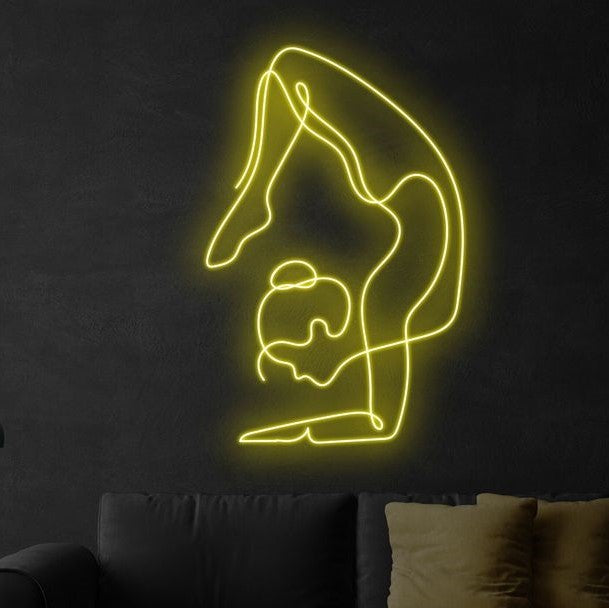 Yoga Pose Neon Dekor