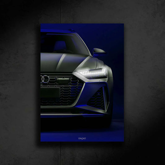 Audi RS6 NEON Poster (White LED) - First Edition