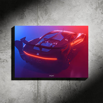 Bugatti CHIRON VGT NEON Poster