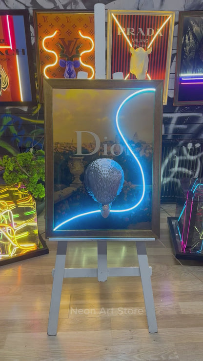 Dior Consept 3D Neon Tablo